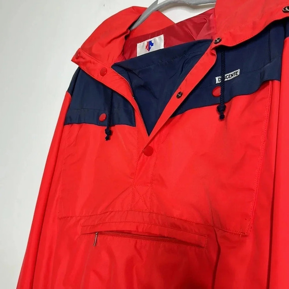 Descente vintage Mens pullover anorak Jacket with hood and size Small EUC - Picture 2 of 5